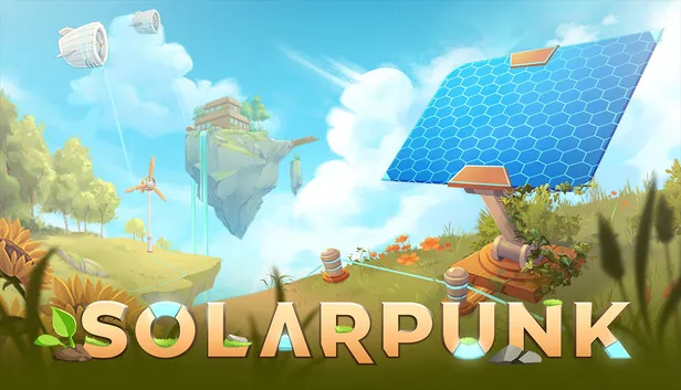 Solarpunk cozy survival craft game