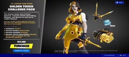 FORTNITE Golden Touch Challenge Pack thumbnail