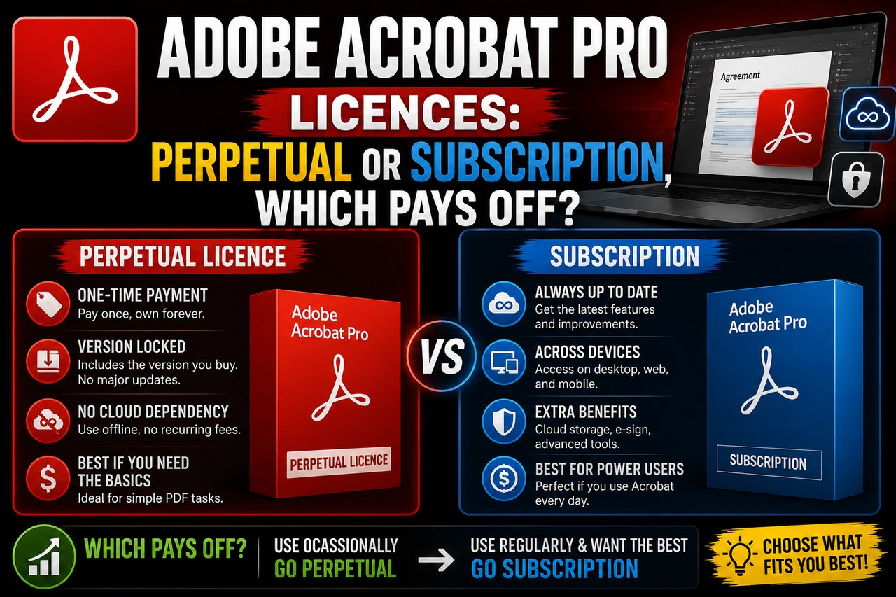 Licence Adobe Acrobat Pro : perpétuelle ou abonnement, laquelle choisir