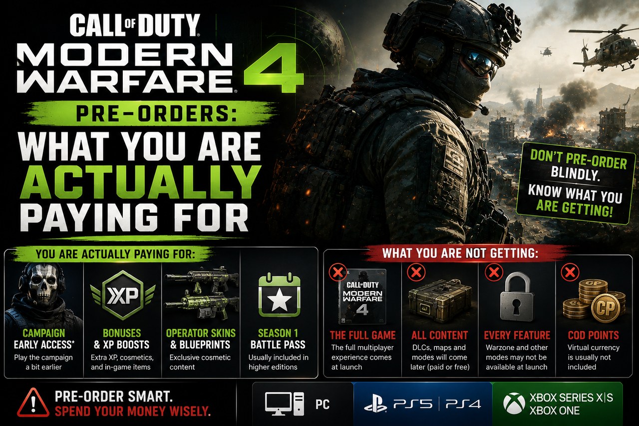 Précommandes de Call of Duty Modern Warfare 4 : ce que vous payez vraiment