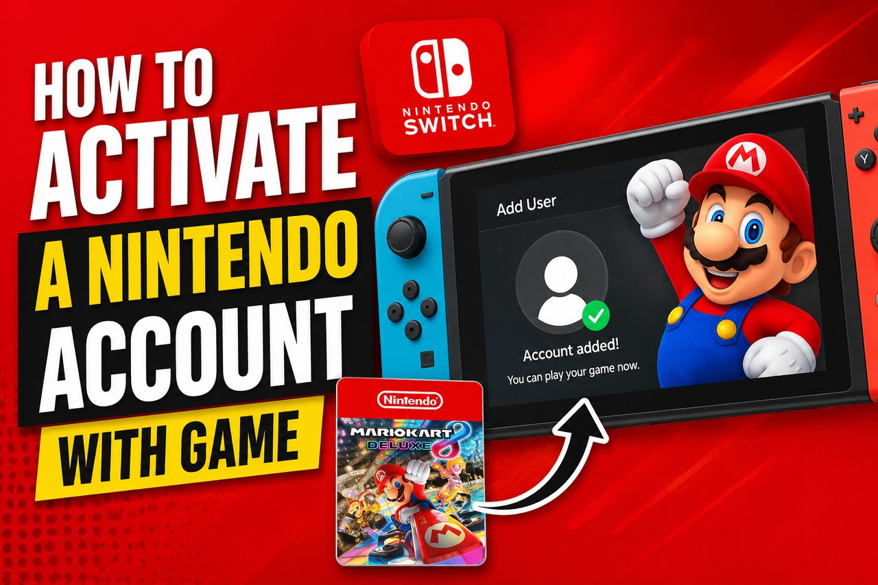 Comment activer un compte Nintendo avec jeu, étape par étape