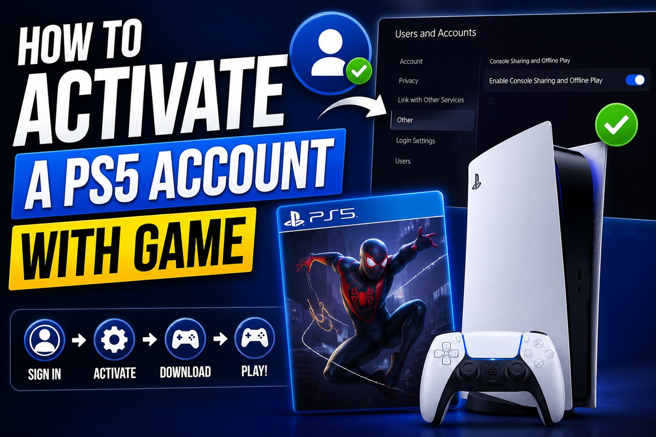 Comment activer un compte PS5 avec jeu, étape par étape
