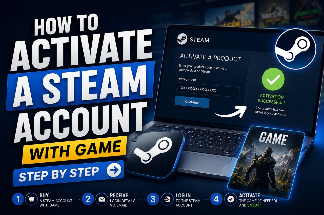 Comment activer un compte Steam avec jeu, étape par étape