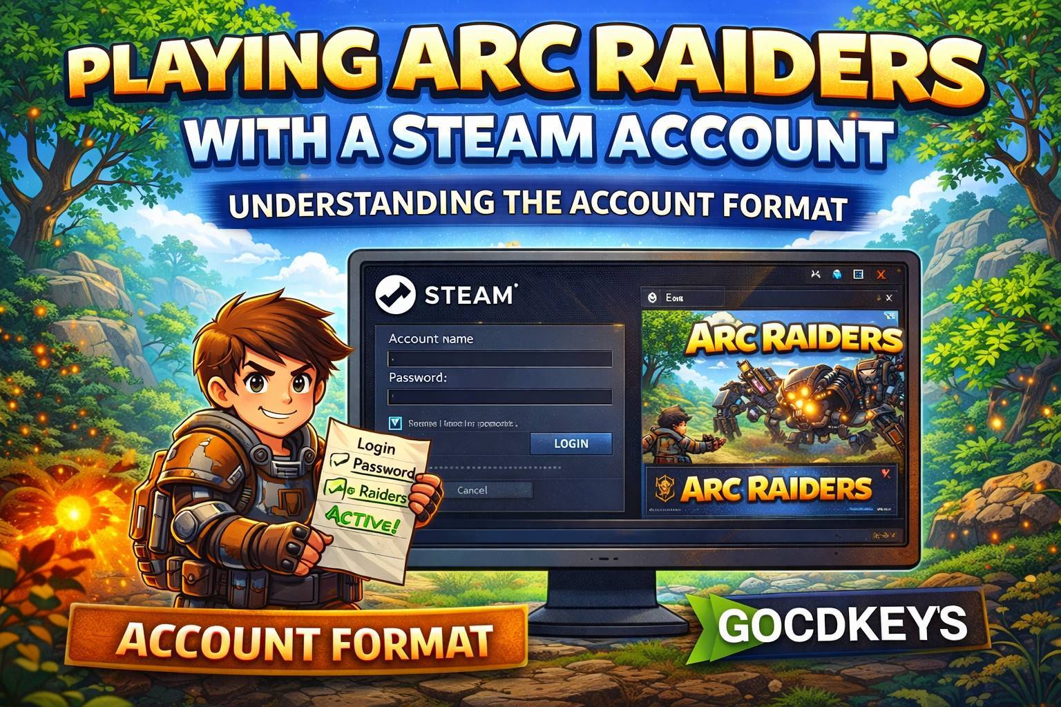 Jouer à ARC Raiders avec un compte Steam : qu’est-ce que le format Account et comment ça fonctionne