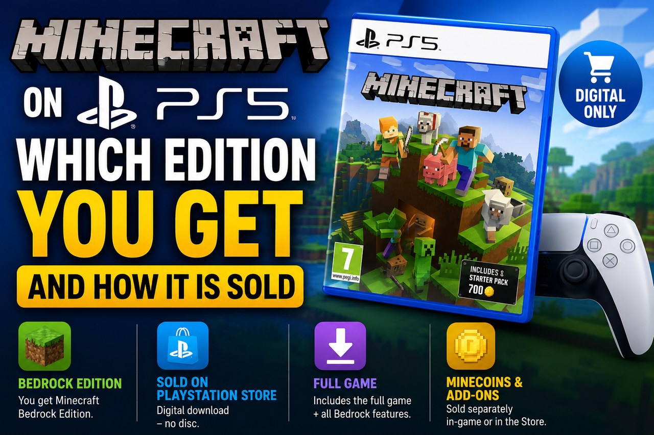 Minecraft sur PS5 : quelle édition vous recevez et comment il se vend