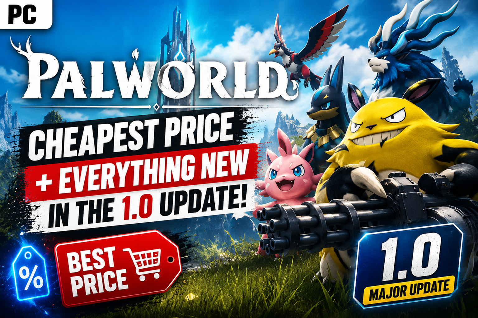 Palworld PC : prix le moins cher et toutes les nouveautés de la mise à jour 1.0