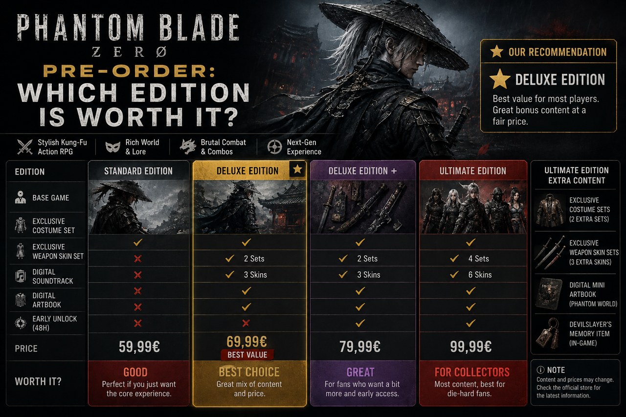 Précommander Phantom Blade Zero : quelle édition choisir