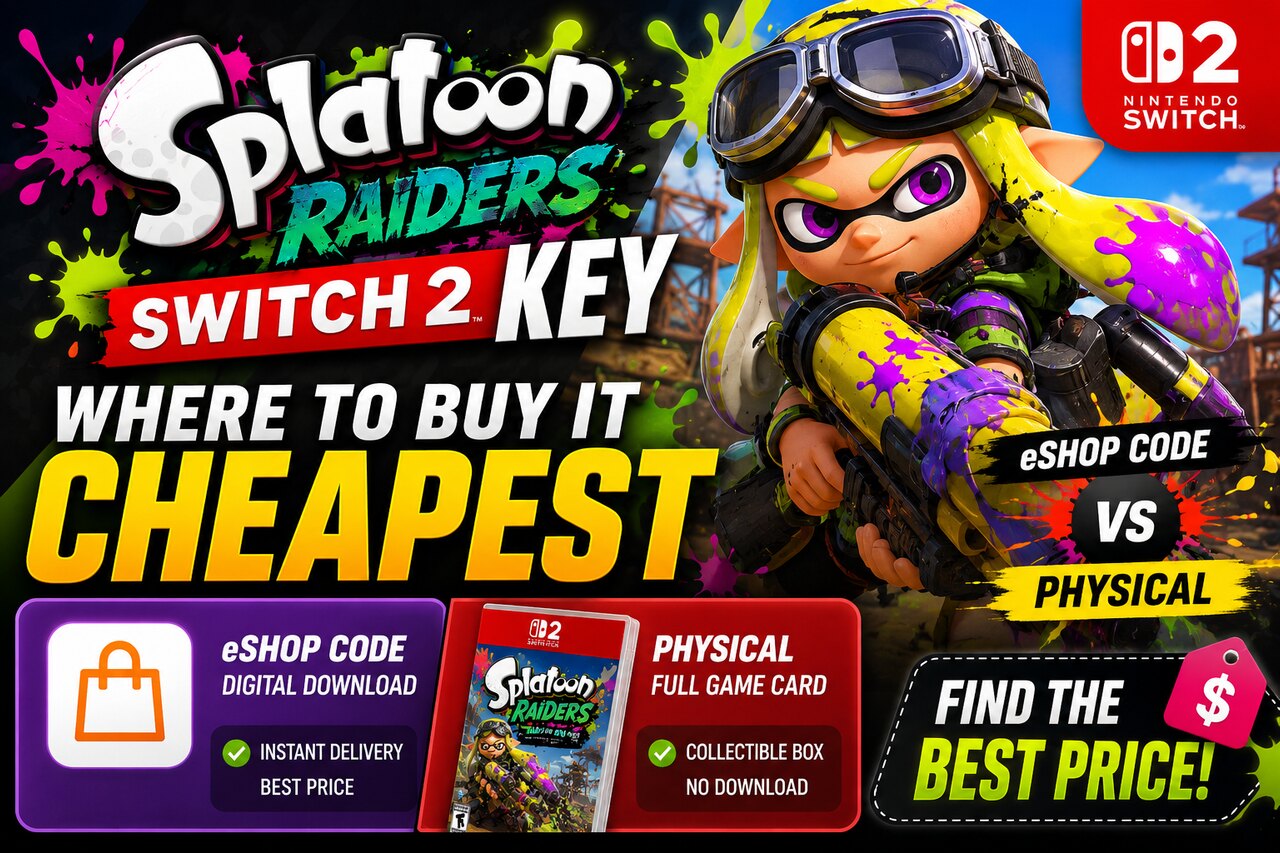 Splatoon Raiders sur Switch 2 : code eShop, version boîte ou compte ?