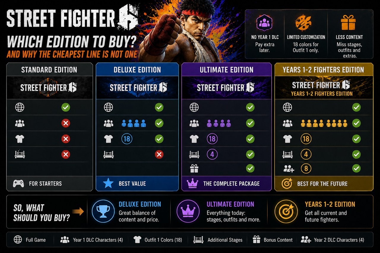 Quelle édition de Street Fighter 6 choisir, et pourquoi la moins chère n'en est pas une