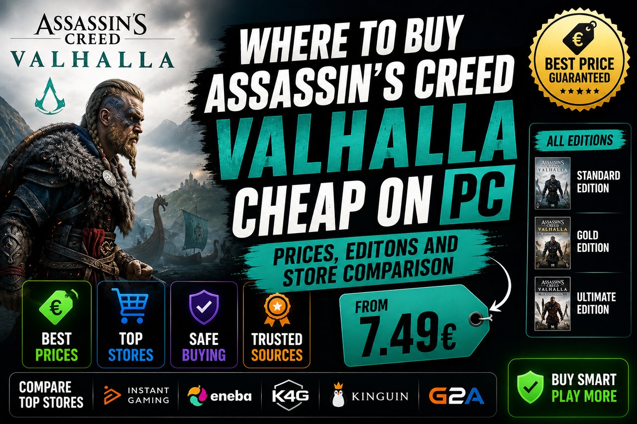 Où acheter Assassin's Creed Valhalla pas cher sur PC : prix, éditions et comparatif des boutiques